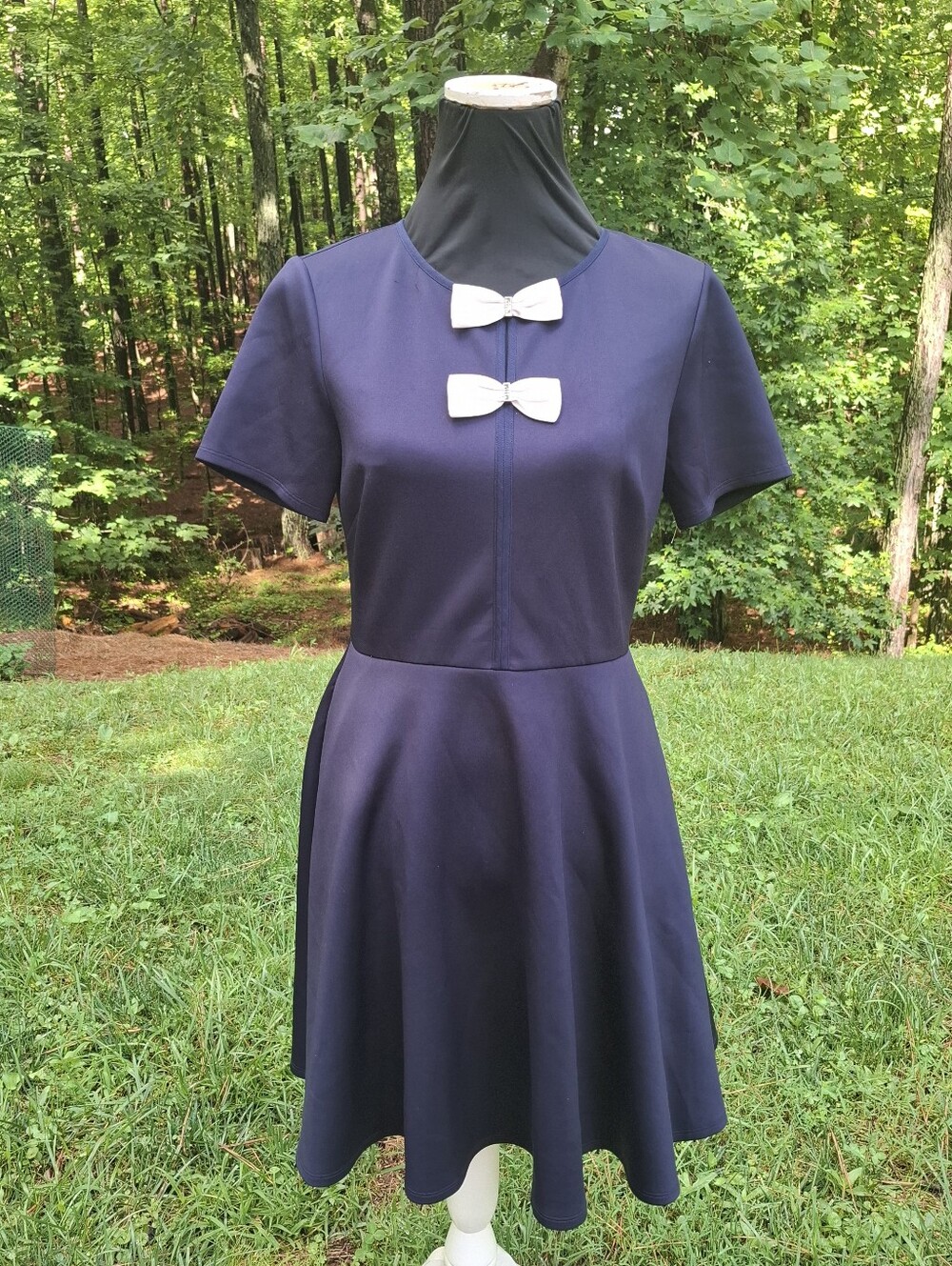 Ted Baker Otisia Bow Front Fit Flare Skater Dress Sz 6-8